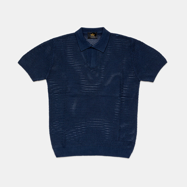 Basie honeycomb knit polo