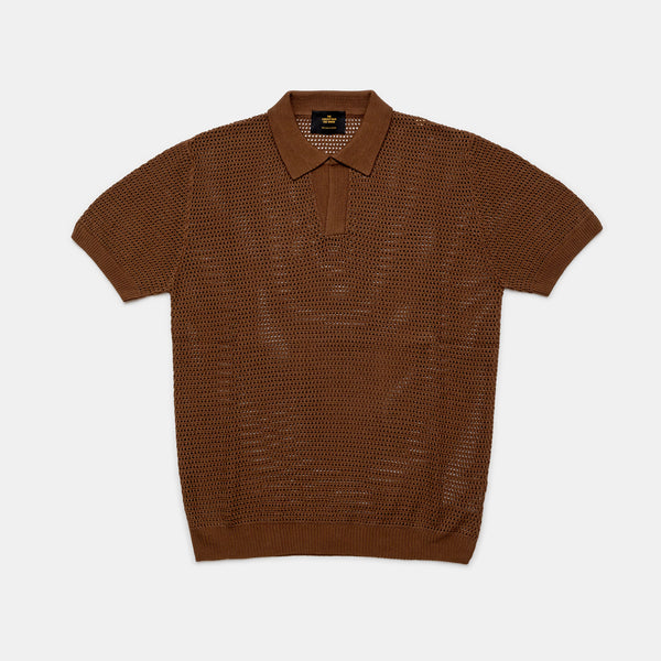 Basie honeycomb knit polo